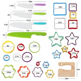 782125794933 COZYMATE Cutting Wooden Kids Kitchen Knife Set #2