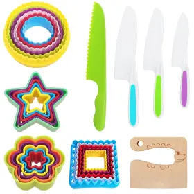 782125794933 COZYMATE Cutting Wooden Kids Kitchen Knife Set