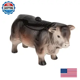 B079XYJQ6R CREATIVE CO-OP Ceramic Cow Cookie Jar