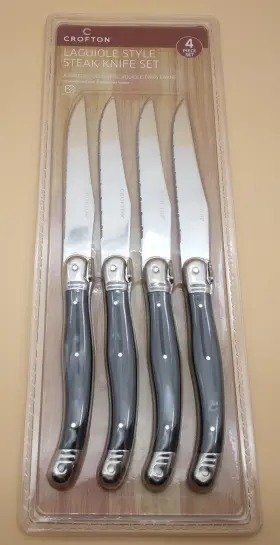 099100122800 CROFTON Laguiole Steak Knifes Marble Effect Set