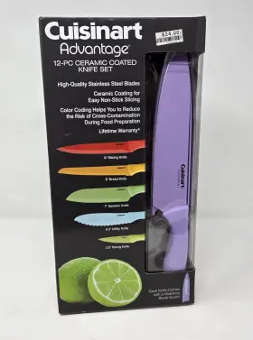 086279080202 CUISINART Advantage Ceramic Coated Knife Set