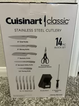 086279186942 CUISINART Cassic Steel Cutlery Block Set #2