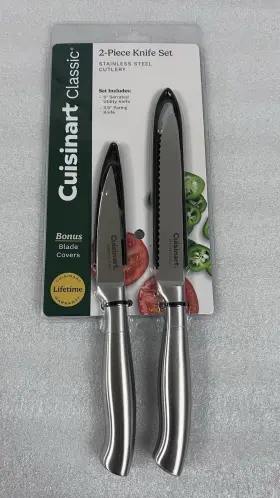 086279222527 CUISINART Classic Knife Set Steel Cutlery Blade