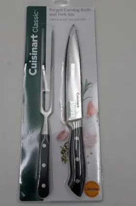 086279237477 CUISINART Forged Triple Rivet Carving Knife Fork