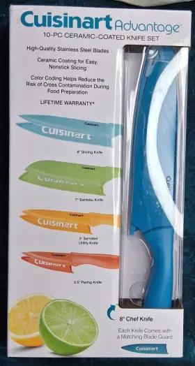 C55-10PCMS CUISINART ADVANTAGE Ceramic Coated Knife Set Box