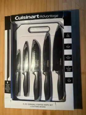 C55CB-11PC CUISINART Advantage Ceramic Coated Knife Set Board