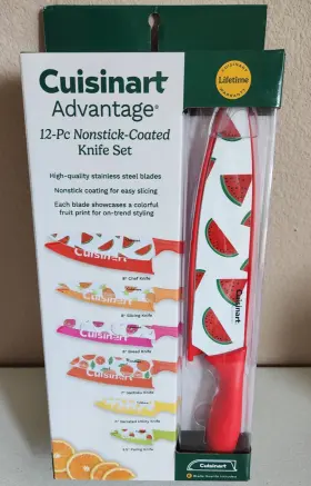 GB-C5512PR3 CUISINART Advantage Coated Knife Set Fruit Design