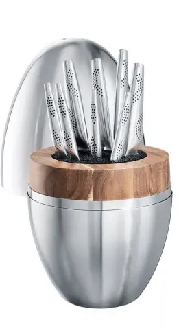 1034490 CUISINE PRO Steele Samurai Egg Knife Block