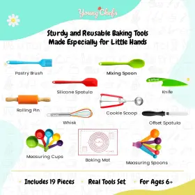 850031917651 CULINARY COUTURE Kids Cooking Set Baking Tools #2
