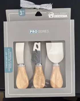 50892 CULINARY ELEMENTS Cheese Knife Spreader Spatula Set