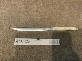 1723-KD CUTCO Jc Carver Slicer Knife Serrated Blade Pearl