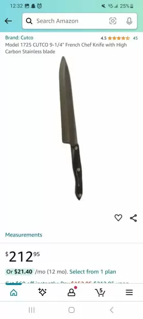 1725-JB CUTCO French Chef Knife #3