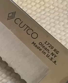 1729-KR CUTCO Carver Knife Serrated Edge Marble Handle #2