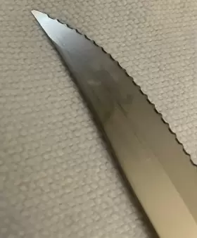1729-KR CUTCO Carver Knife Serrated Edge Marble Handle #3