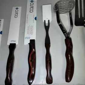 1742 CUTCO Swirl Handle Culinary Set Bakelite Wall Mounts #3