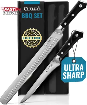 313053161100 CUTLUXE Carving Knife Set Bbq Brisket Razor