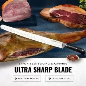 445053750756 CUTLUXE Slicing Carving Knife Brisket Razor Mea