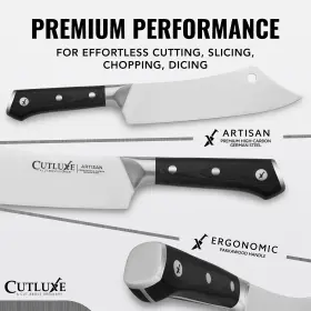 855532008495 CUTLUXE Cleaver Chef Knife Meat Butcher Steel #2