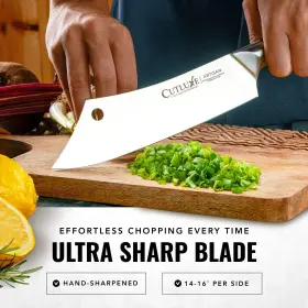 855532008495 CUTLUXE Cleaver Chef Knife Meat Butcher Steel #3