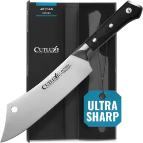 855532008495 CUTLUXE Cleaver Chef Knife Meat Butcher Steel