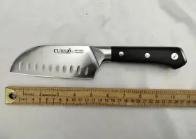 855532008525 CUTLUXE Artisan Santoku Knife High Carbon Steel #3