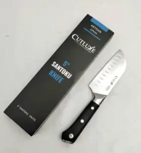 855532008525 CUTLUXE Artisan Santoku Knife High Carbon Steel