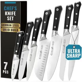 855532008716 CUTLUXE Chef Knife Set Razor Sharp Stee