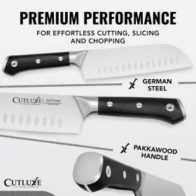 855532008754 CUTLUXE Santoku Knife Set Chopping Vegetable #2
