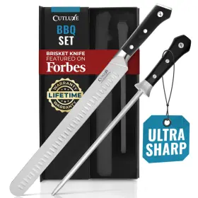 855532008839 CUTLUXE Bbq Knife Carving Set Brisket Honing Rod