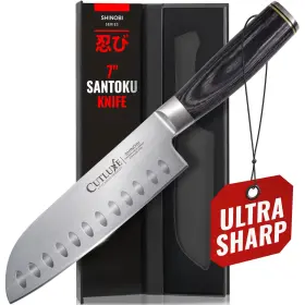 855532008860 CUTLUXE Santoku Knife Ultra Sharp Meat Vegetable