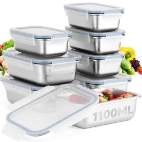 B0FD7HBZCN CYKORXICC Steel Food Storage Containers Lids