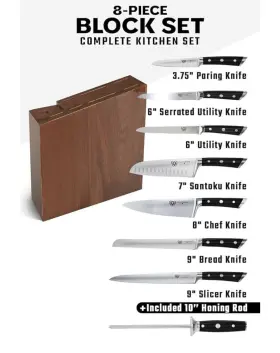 820568003639 DALSTRONG Knife Set Block Gladiator High Carbon #2
