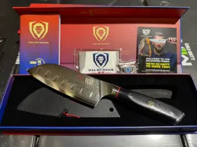 X001BIV0IX DALSTRONG Shogun Elite Santoku Knife Handle Blade