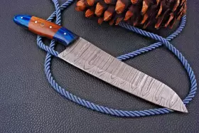 1890 DAMASCUS Handmade Forged Steel Chef Knife Kitchen Wood #3