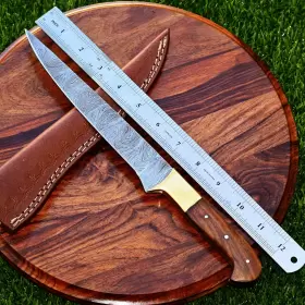 2774 DAMASCUS Fillet Knife Chef Kitchen Cutlery Forged Blade #3