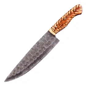 2795 DAMASCUS Handmade Forged Steel Kitchen Chef Knife Pine