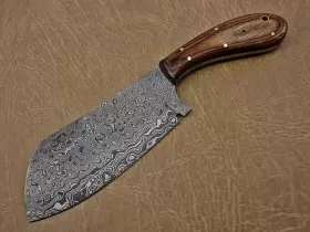 091203492321 DAMASCUS DEPOT Forged Rain Steel Butcher Knife #2