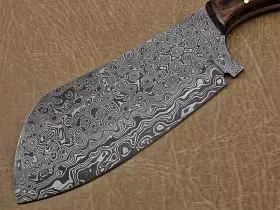 091203492321 DAMASCUS DEPOT Forged Rain Steel Butcher Knife #3
