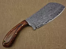 091203492321 DAMASCUS DEPOT Forged Rain Steel Butcher Knife