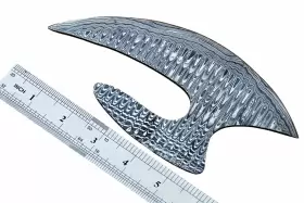 2655 DAMASCUS KNIFE Blade Blank Forged Steel Chef Ulu Alaskan #3