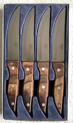 732316408545 DANSK Master Set Steak Knives Tang Pakka Wood #3