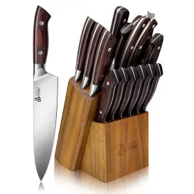 714757570050 DDF IOHEF Kitchen Knife Set Block Japane