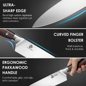 714757570647 DDF IOHEF Knife Set Sharp Kitchen Chef #2