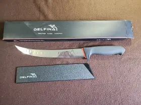 KNIFE10-DGY DELFINA Curved Breaking Knife Softgrip Handle