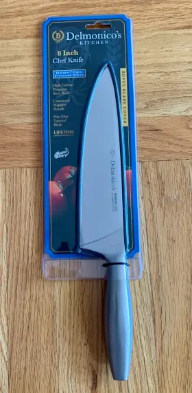 D-75080 DELMONICO Kitchen Chefs Knife High Carbon Steel Blade