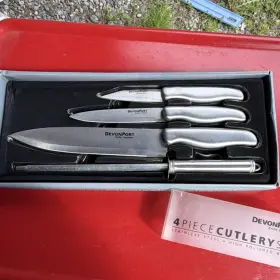 1099073 DEVONPORT Steel Knife Set High Blade Chef Utility