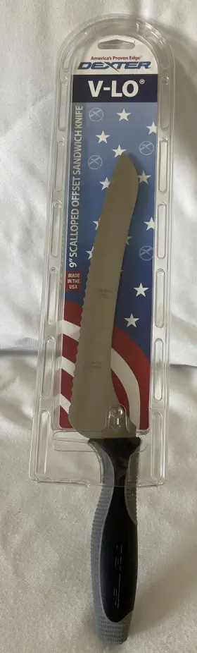V163-9SC-PCP DEXTER RUSSELL CUTLERY Scalloped Offset Sandwich