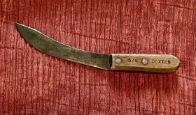 3576 DEXTER-RUSSELL Curved Steel Blade Tang Skinning Knife