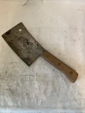 5387 DEXTER-RUSSELL Meat Cleaver Blade Wooden Handle Tang