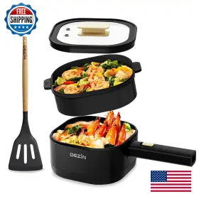 B0BVQVNFXT DEZIN Electric Pot Steamer Rapid Stick Ceramic Dor
